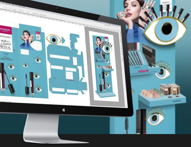 En adáptame realizamos los artes finales del expositor de Bourjois