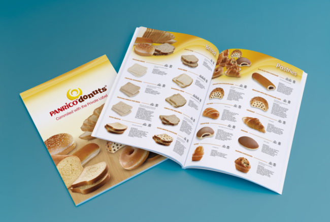 Edición de catálogo de Panrico con su gama de productos