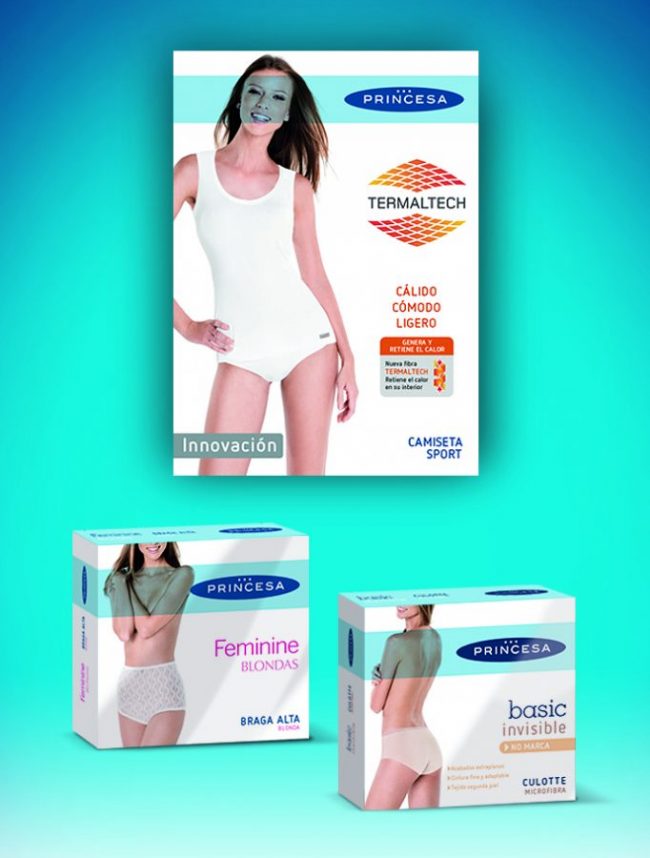 Línea de packaging de los productos Princesa