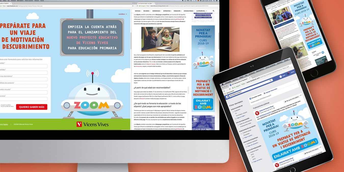 Adaptamos creatividades de Vicens Vives a diferentes formatos online