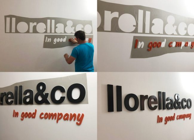 Rótulos con letras corpóreas. Fabricación y montaje