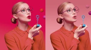 Retoque fotográfico Bourjois. Tonos y brillos de maquillaje